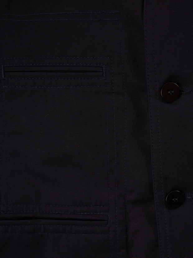 veste architecte en toile de coton déperlante dark navy