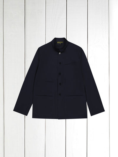 veste architecte en toile de coton déperlante dark navy
