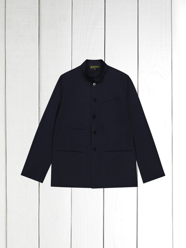 veste architecte en toile de coton déperlante dark navy