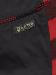 pré-commande veste odéon en drap de laine épais à carreaux rouge et noir