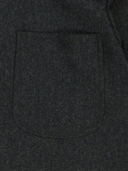 anthracite flannel slim nehru-collar tyrol jacket