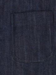 fitted tyrol jacket with nehru collar in raw stretch denim