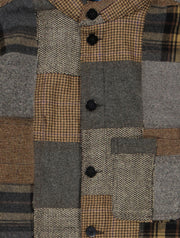 naipaul wool patchwork jacket in autumn colours