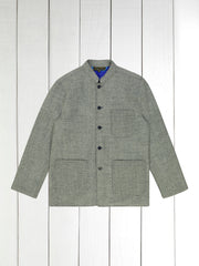 tyrol regular jacket in rustic grey heather wool crepe