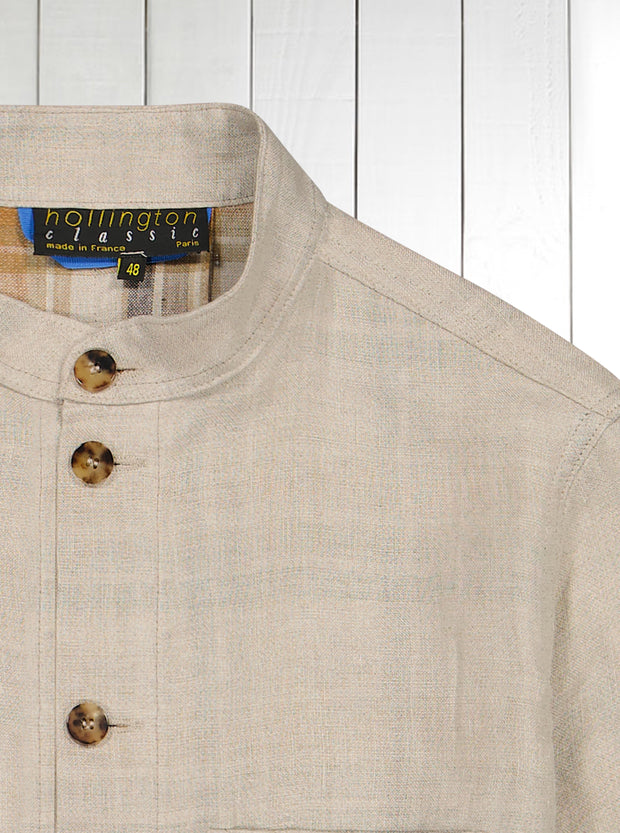 naipaul jacket in double-faced natural linen