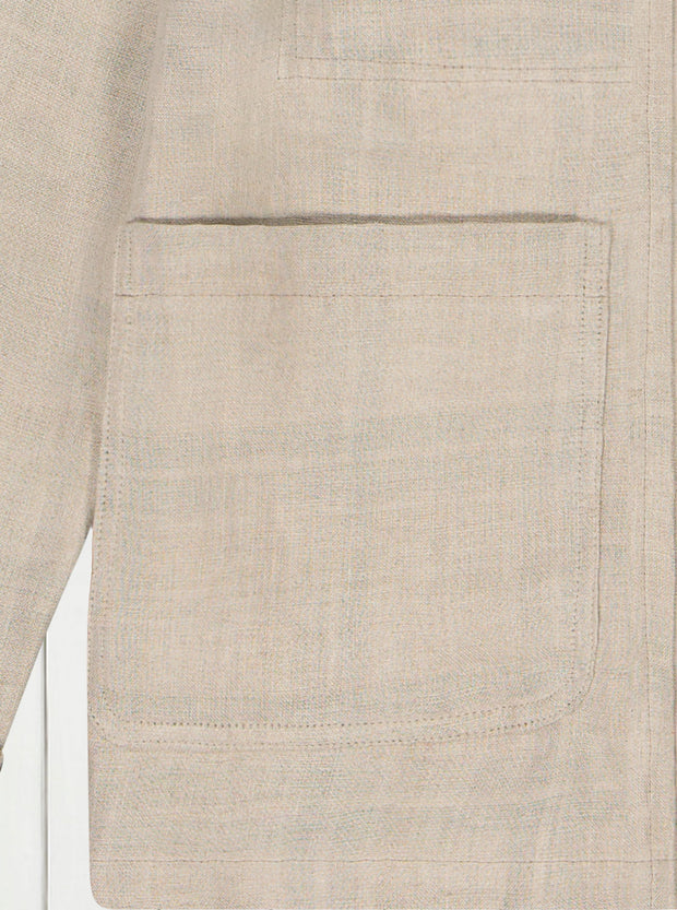 naipaul jacket in double-faced natural linen