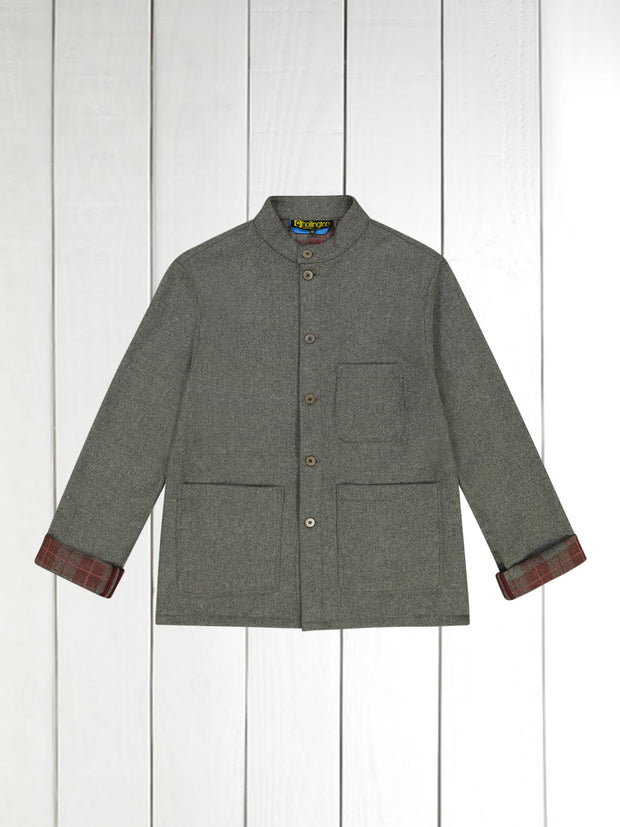 naipaul jacket in grey double-sided tweed