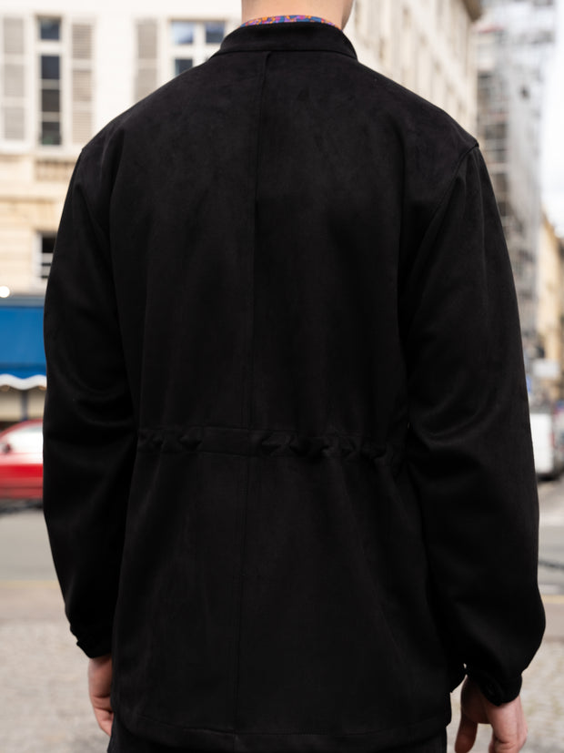 black microcashmere Corrib safari jacket