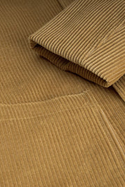 fitted tyrol jacket with nehru collar in sand-coloured wool velvet 