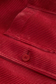 fitted tyrol jacket with nehru collar in old rose wool cordoroy
