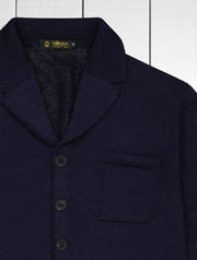 Inis Meáin jacket in navy alpaca merino cashmere and silk