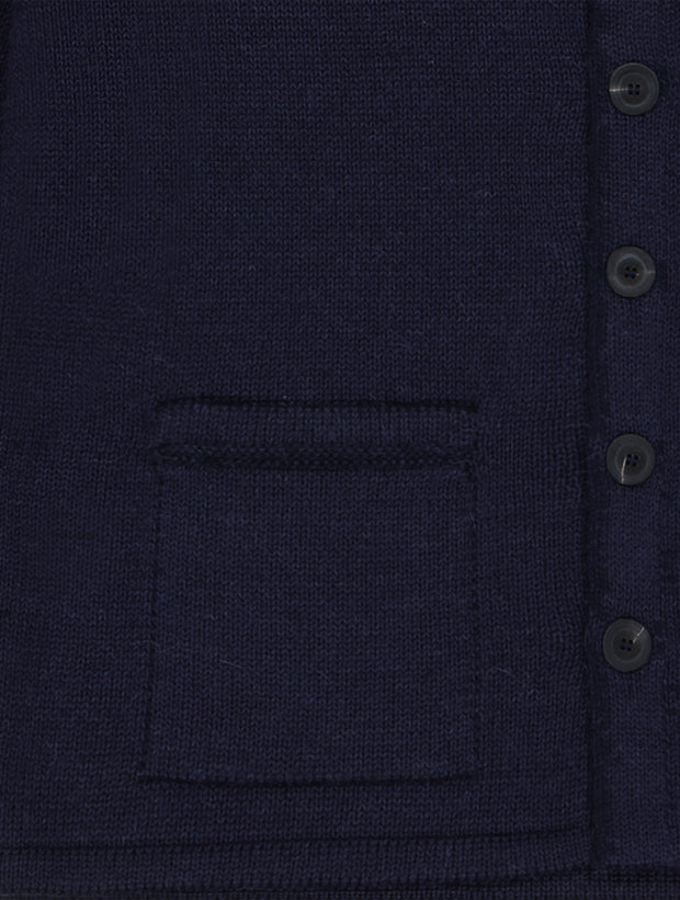 Inis Meáin jacket in navy alpaca merino cashmere and silk