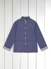 naipaul jacket in double-sided azur cotton 
