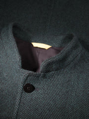 fitted tyrol jacket in emerald green and black super-soft tweed