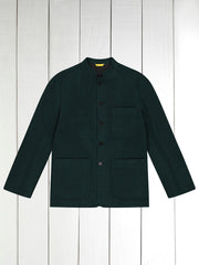 fitted tyrol jacket in emerald green and black super-soft tweed