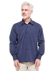 chemise truman en coton bleu nuit à rayures
