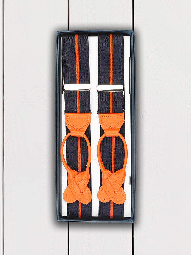 navy-blue with orange stripe albert thurston elastic braces 