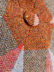 casquette irlandaise coupe gavroche en tweed à tartan rouge
