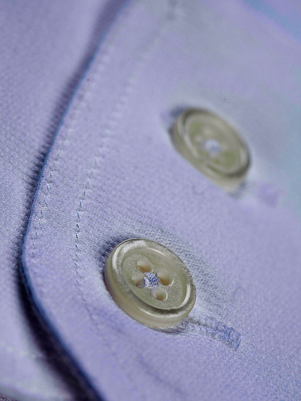 white thread-to-thread cotton canvas nehru-collar shirt 