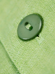 pistachio linen canvas mao-collar shirt 