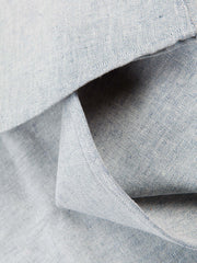 chemise truman en toile de coton et lin chiné bleu