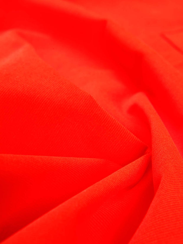 orange babycord nehru-collar shirt