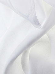 white pure linen canvas short sleeve nehru-collar deauville shirt