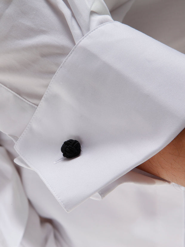 chemise quat'z'art à col cassé en popeline blanche de luxe
