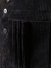 gilet 20 poches en velours de laine noir