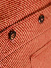 burgundy velvet with fine ribes patch-pocket waistcoat