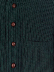 hollington-homme-menswear-cardigan-col-chale-lambswool-vert