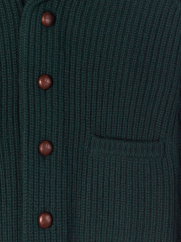 hollington-homme-menswear-cardigan-col-chale-lambswool-vert