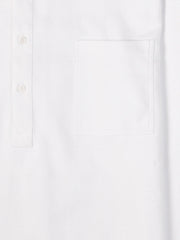 white flannel nehru-collar shirt
