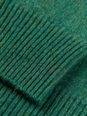 pull-over alan paine à col V en lambswool vert courge