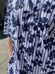 chemise deauville à manches courtes en coton imprimé fleurs