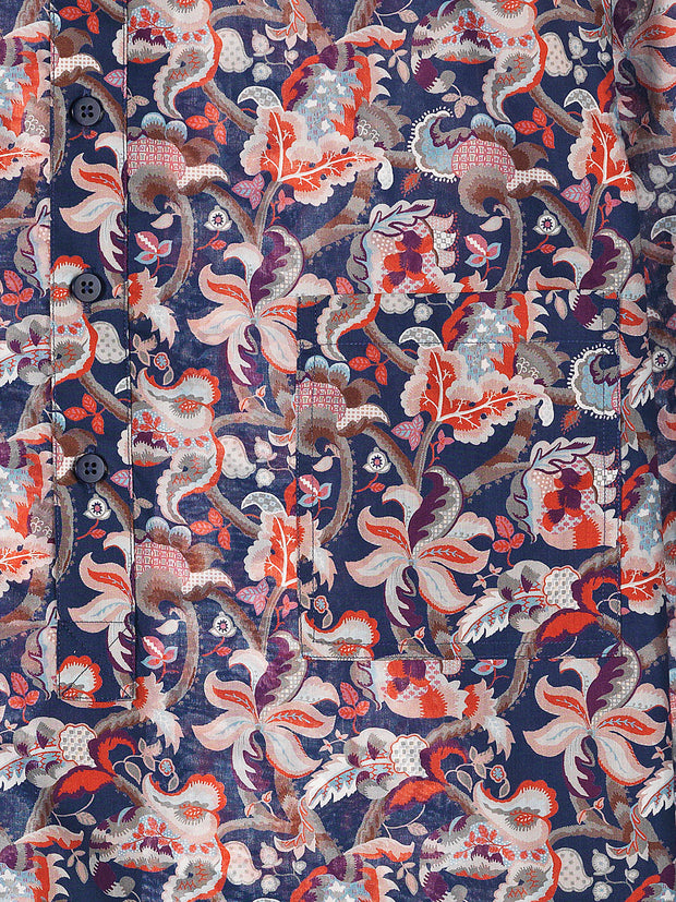 chemise à col nehru en coton Liberty® paisley