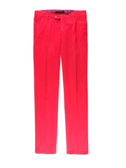 pantalon chino en coton extensible framboise