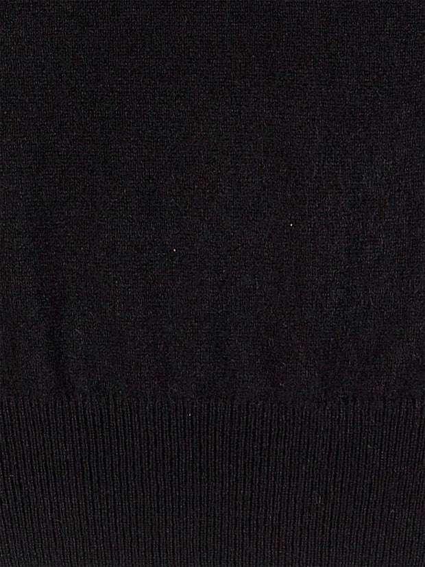 black half-zip cashmere jumper