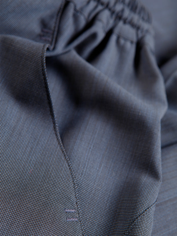 navy-blue ‘cold wool’ hakama trousers