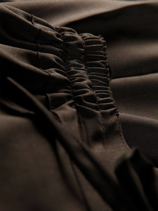 pantalon hakama en serge de laine noire