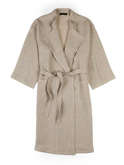 natural linen-and-cotton dressing gown 
