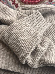 pullover éribé fairisle natural en laine mérinos