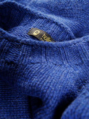 pull-over harley superfine lambswool indigo à col rond