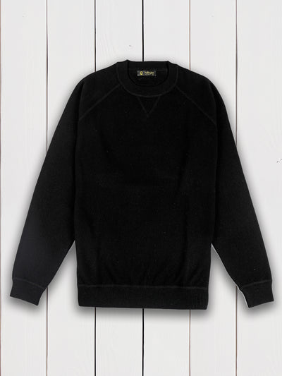 sweatshirt Alan Paine noir 100 % cachemire