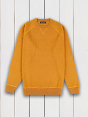 sweatshirt Alan Paine safran 100 % cachemire