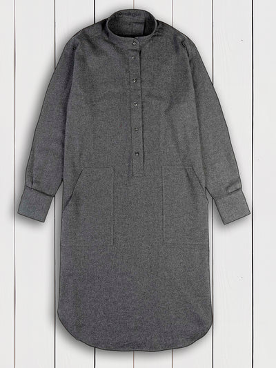 chemise de nuit kamiz en flanelle de coton grey marl