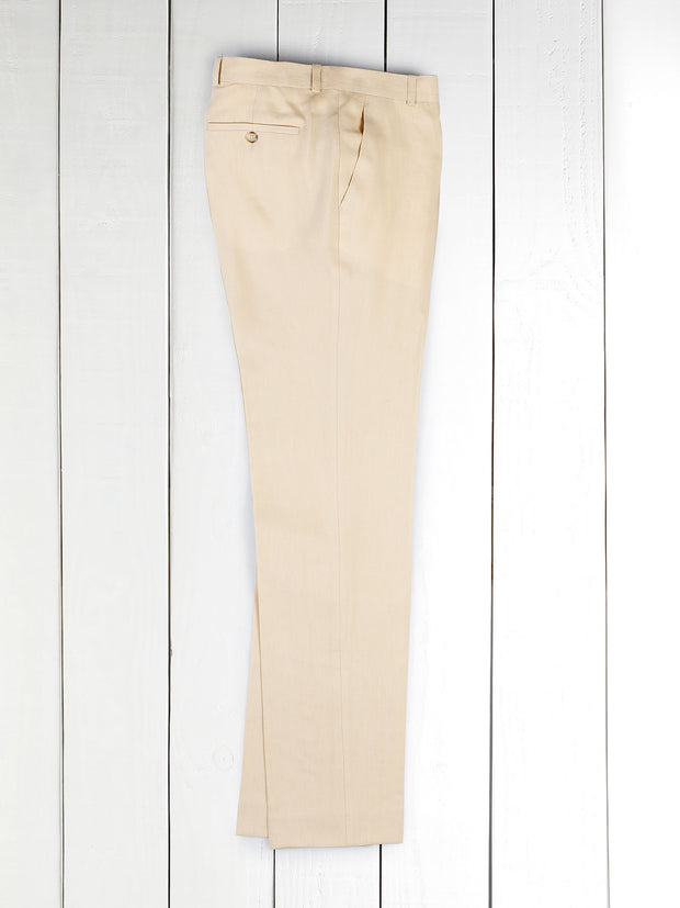 pantalon siza coupe italienne en toile de lin et tencel® sand